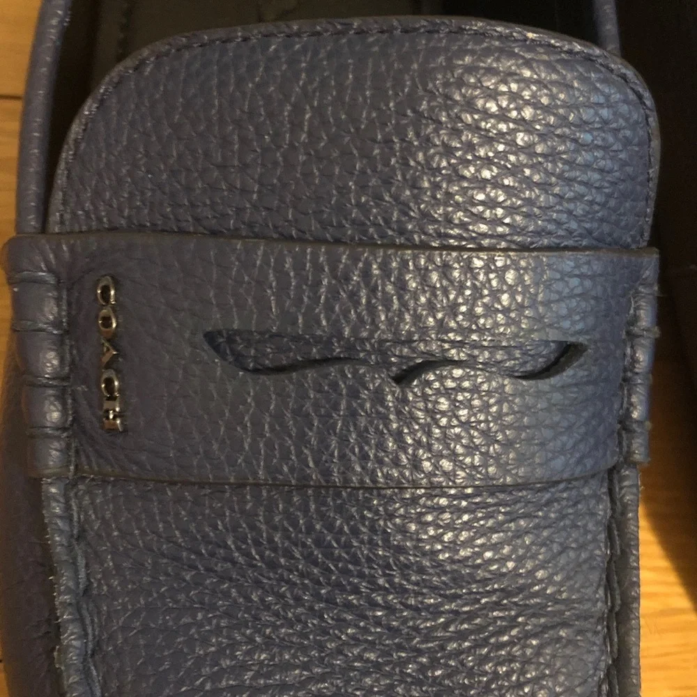 Men Coach Mott driver slip ons size 9.5D In navy